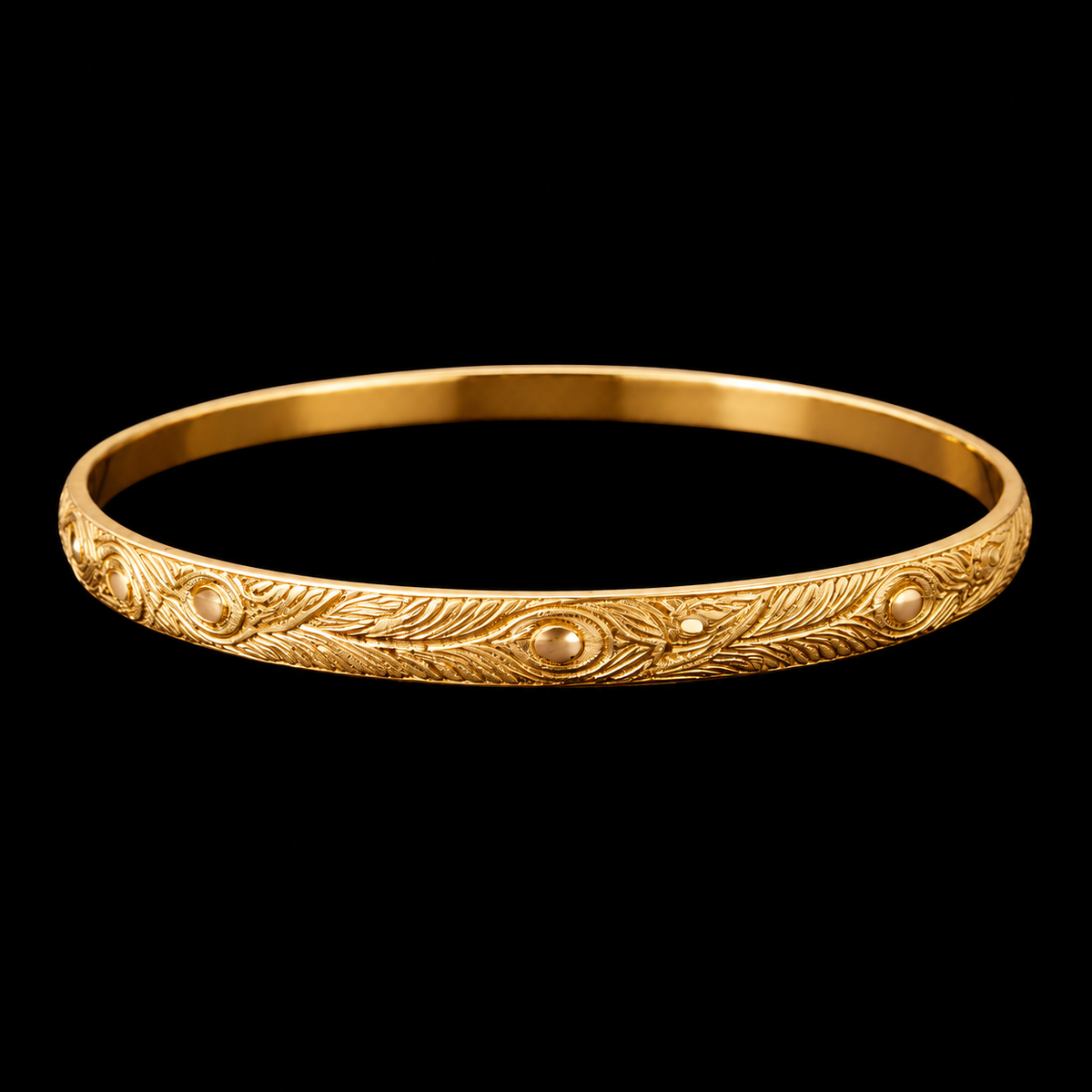 The Peacock Plume Bangle
