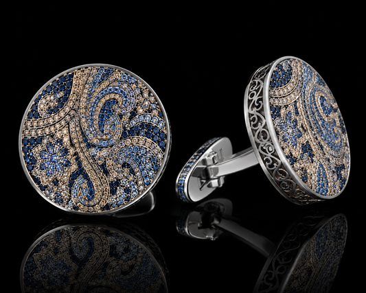 Azurian Round Cufflinks