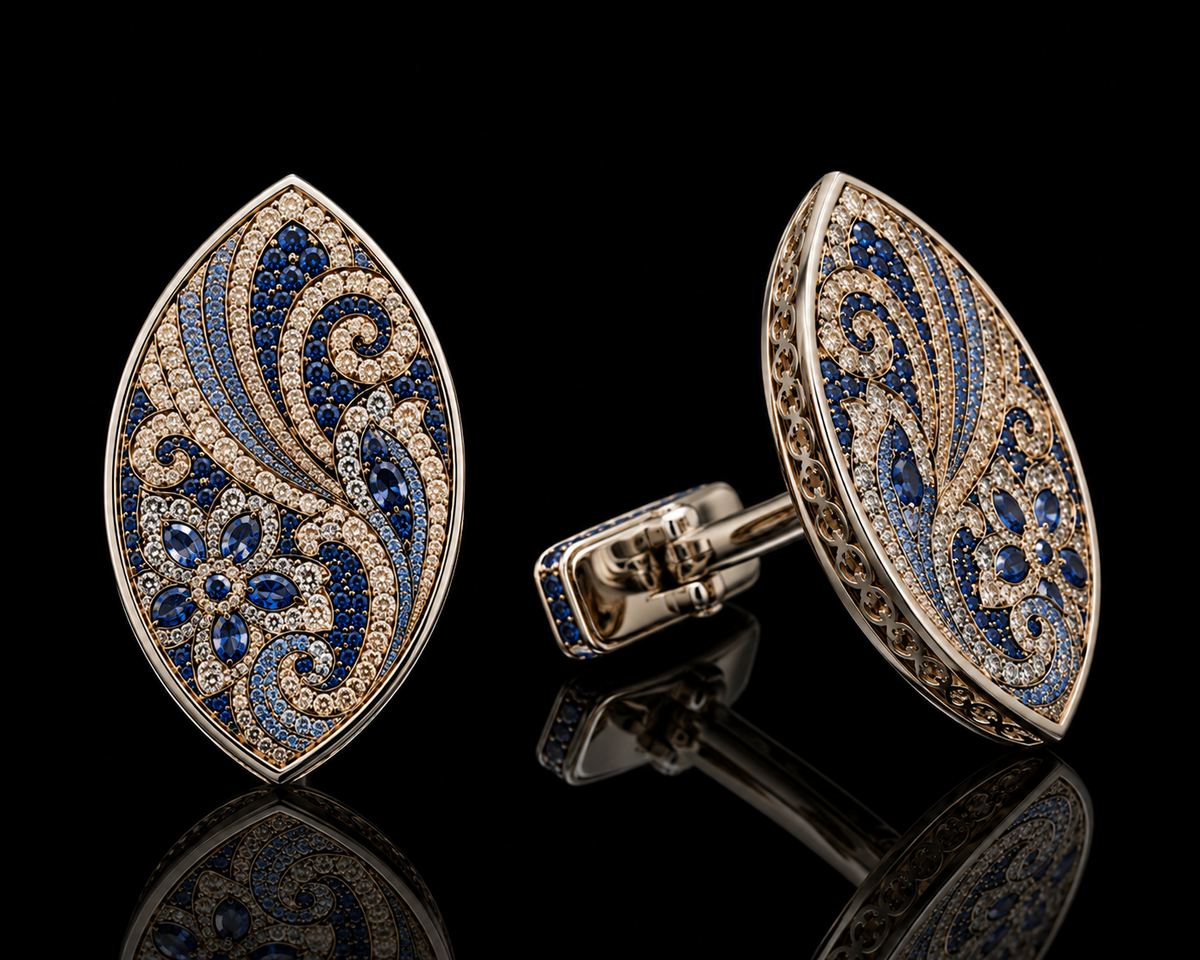 Azurian Marquise Cufflinks